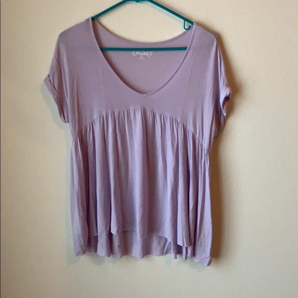Lavender flowy shirt